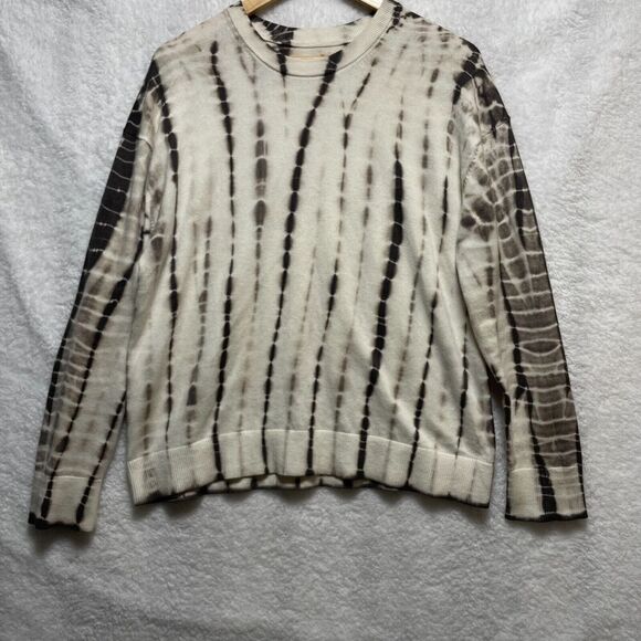 Lululemon Sweaters - Lululemon Tie Dye Crewneck Sweater Size 6 Linear Tie Dye Grey Cashmere Blend
